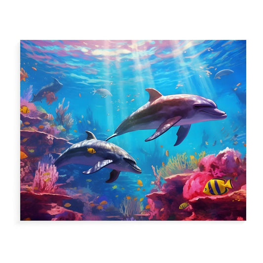 Paint by Number SolarLab_Dolphins_tropical_sea_hyper-detail_high_resolution_8k_655814c8-b7f8-4c4c-9763-de92d9ff2f5d_ Style 20*16inch (50*40CM） normal-online-PERSONAL DESIGN