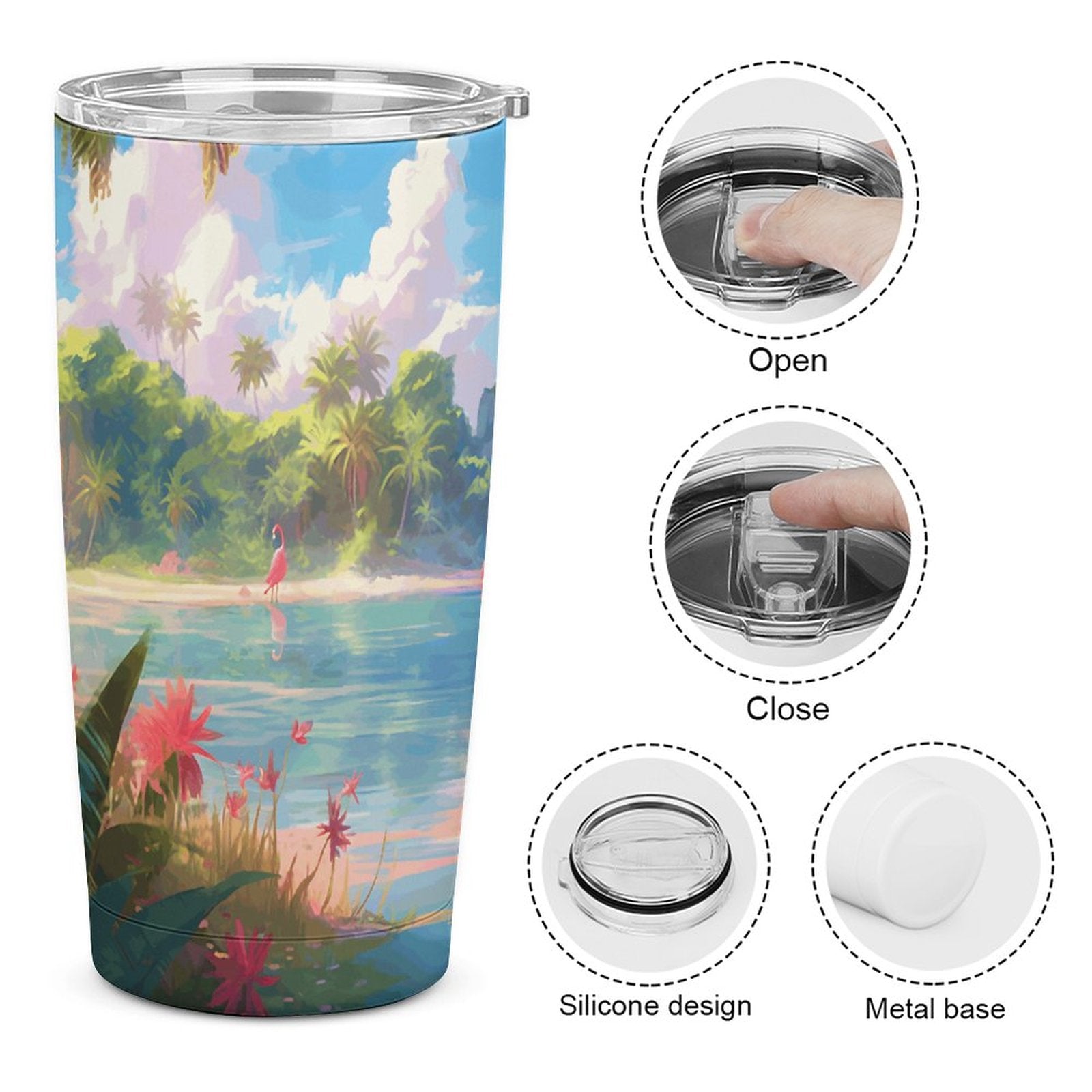 Full Width Printed Car Cup SolarLab_Flamingos_tropical_sea_island_sunlight_fantasy_stock_i_2ed02f3b-258a-4584-b85c-c49030f83fa7 Style-1 One Size normal-online-PERSONAL DESIGN