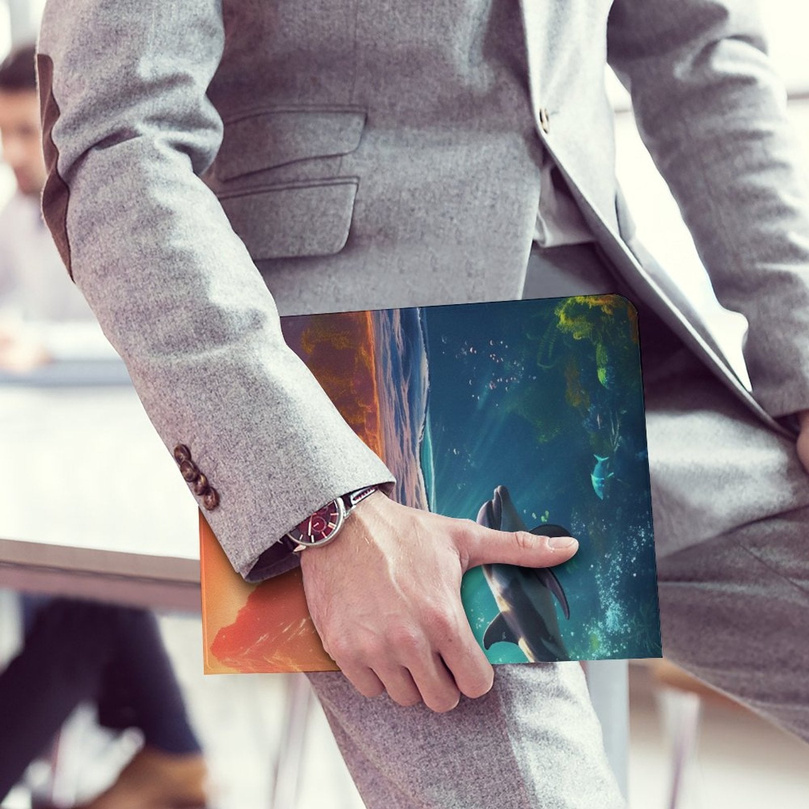 The Ipad Pen Slot Case SolarLab_Dolphins_tropical_sea_island_sunlight_fantasy_hyper-de_f2db25c8-82f5-45d9-9ff2-698e69821ae5 normal-online-PERSONAL DESIGN
