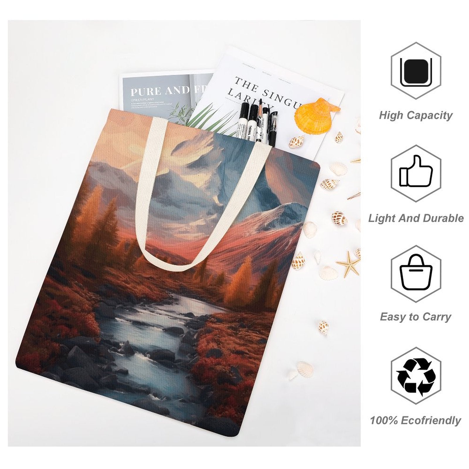 Canvas Tote Bag Double SolarLab_Norwegian_aurora_autumn_mountains_forestshyper-detail__935e43e8-37e6-44dc-8597-129fbe22a01a Style-9 38×41cm normal-online-PERSONAL DESIGN