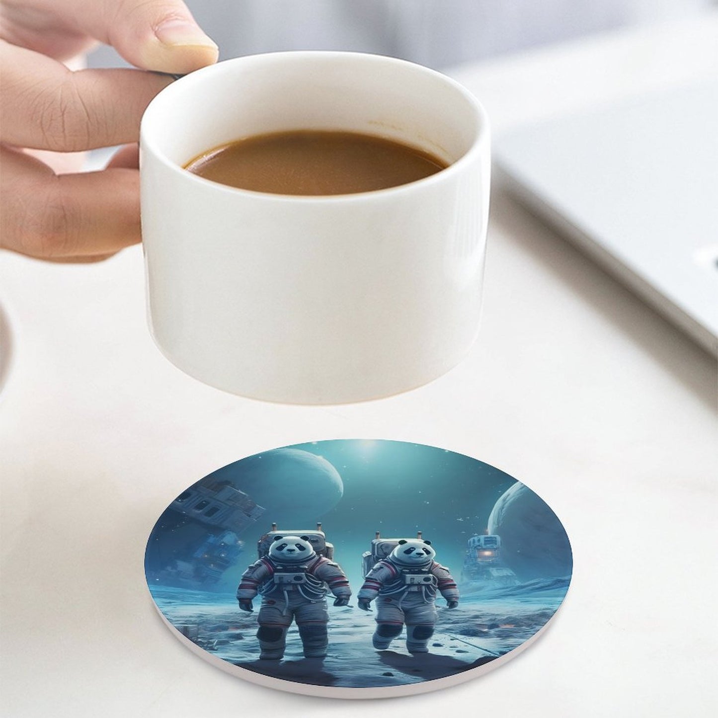 Ceramic Coasters (Round) SolarLab_Panda_astronauts_walk_on_the_moon__Cyberpunk_futuristi_f6c4f1ee-ea0b-4626-8637-deb16437da8c normal-online-PERSONAL DESIGN