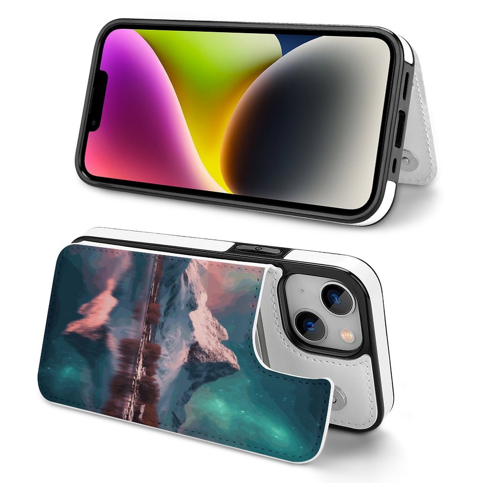 Mobile Phone Case for Apple IPhone 14 SolarLab_Norwegian_aurora_winter_mountains_forests_lake_hyper-d_02eaf923-bc93-48e1-828a-35b11ccc5bd9 normal-online-PERSONAL DESIGN