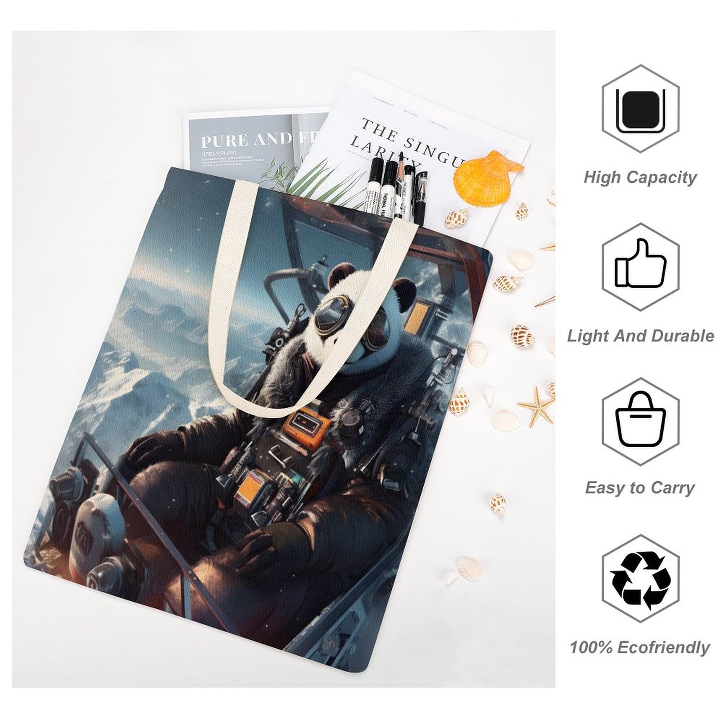 Canvas Tote Bag Double SolarLab_a_Panda_pilot_drive_a_super_helicopter_in_the_sky_on_s_5deac0d9-9f06-4c66-8e7d-b1badc4aba40 Style-3 38×41cm normal-online-PERSONAL DESIGN