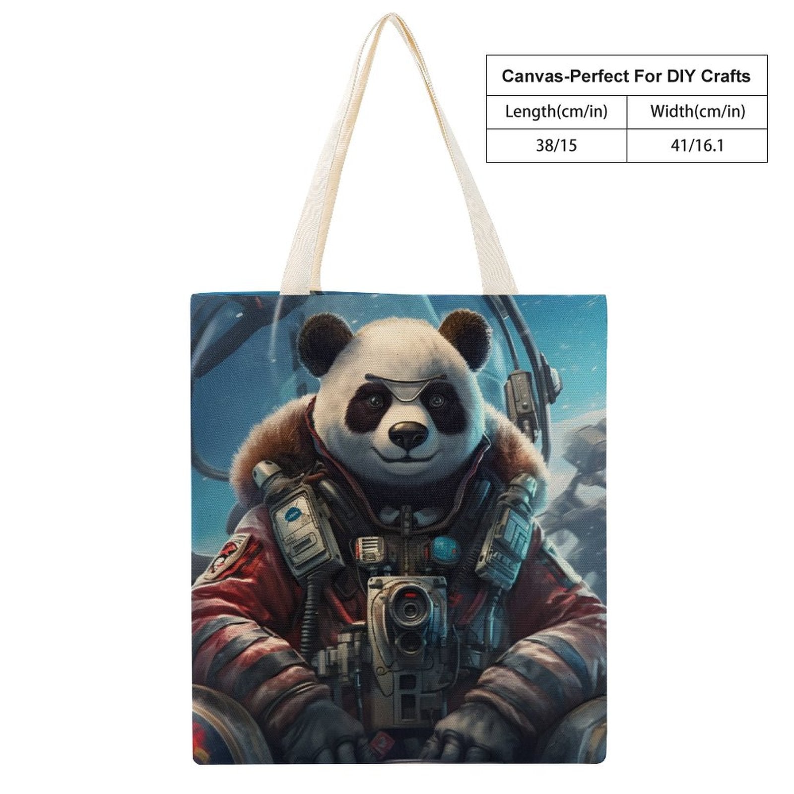 Canvas Tote Bag Double SolarLab_a_Panda_pilot_drive_a_helicopter_in_the_sky_on_the_Arc_a8ab979d-e58e-4576-97ea-6a337e5898a2 Style-8 38×41cm normal-online-PERSONAL DESIGN