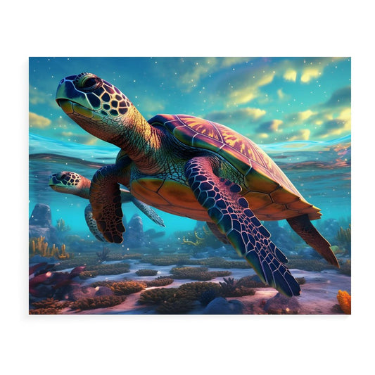 Paint by Number SolarLab_Sea_turtles_tropical_sea_island_sunlight_fantasy_art_d_8c17eb4f-0c33-48bc-80bd-25ce9d585c40 Style 20*16inch (50*40CM） normal-online-PERSONAL DESIGN