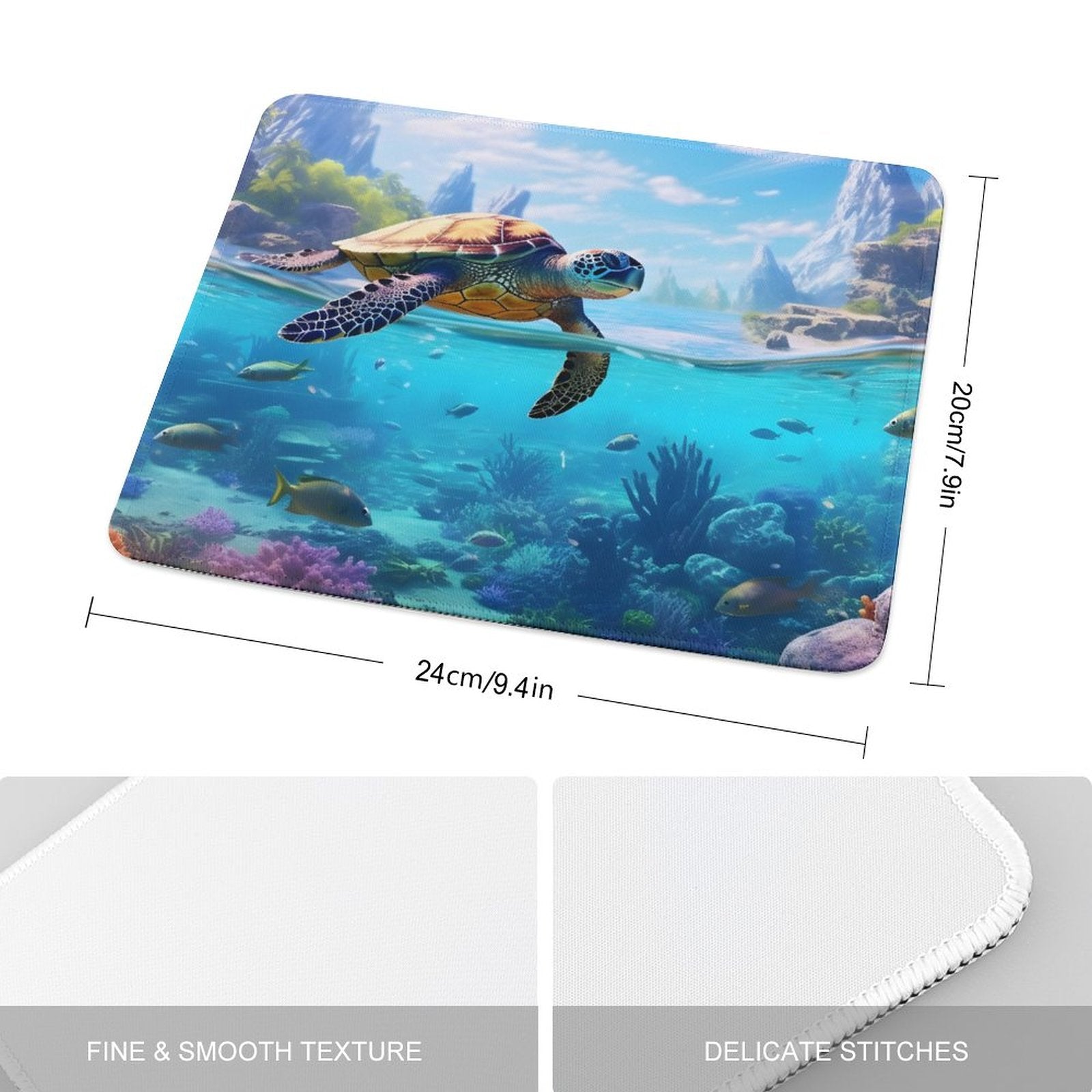 Mouse Pad SolarLab_Sea_turtles_tropical_sea_island_sunlight_hyper-detail__65df3ce3-5f7c-49b3-937e-af866806c8be normal-online-PERSONAL DESIGN