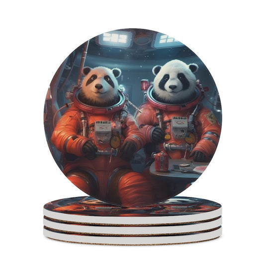 Ceramic Coasters (Round) SolarLab_Two_panda_astronauts_piloted_a_spaceship_from_Earth_to_7a8942ab-78f7-47b8-a6c0-2255034acd11 normal-online-PERSONAL DESIGN