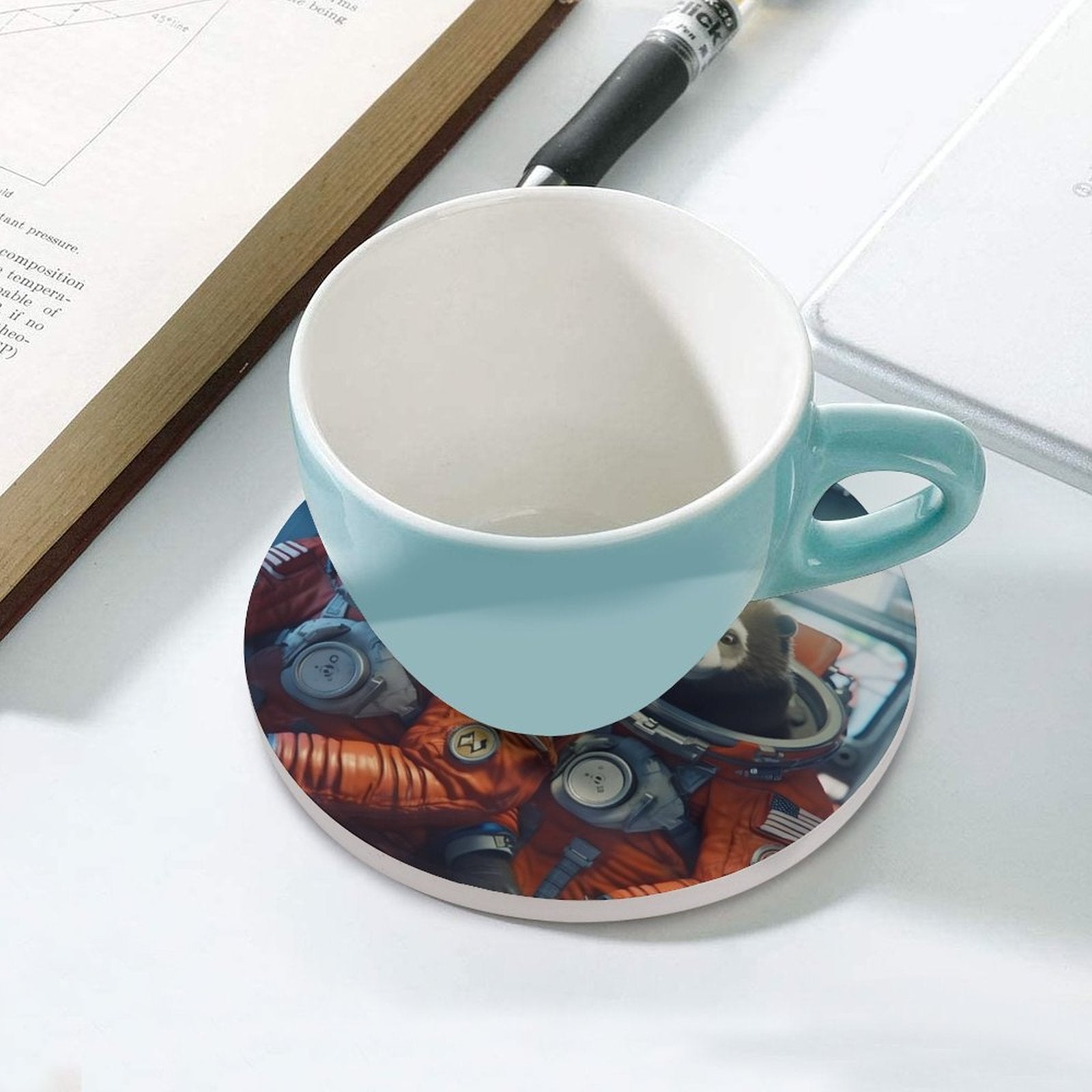 Ceramic Coasters (Round) SolarLab_Two_panda_astronauts_piloted_a_spaceship_from_Earth_to_1dd4ce3c-d5ea-4c6f-9730-fdf7e33bd6d8 normal-online-PERSONAL DESIGN