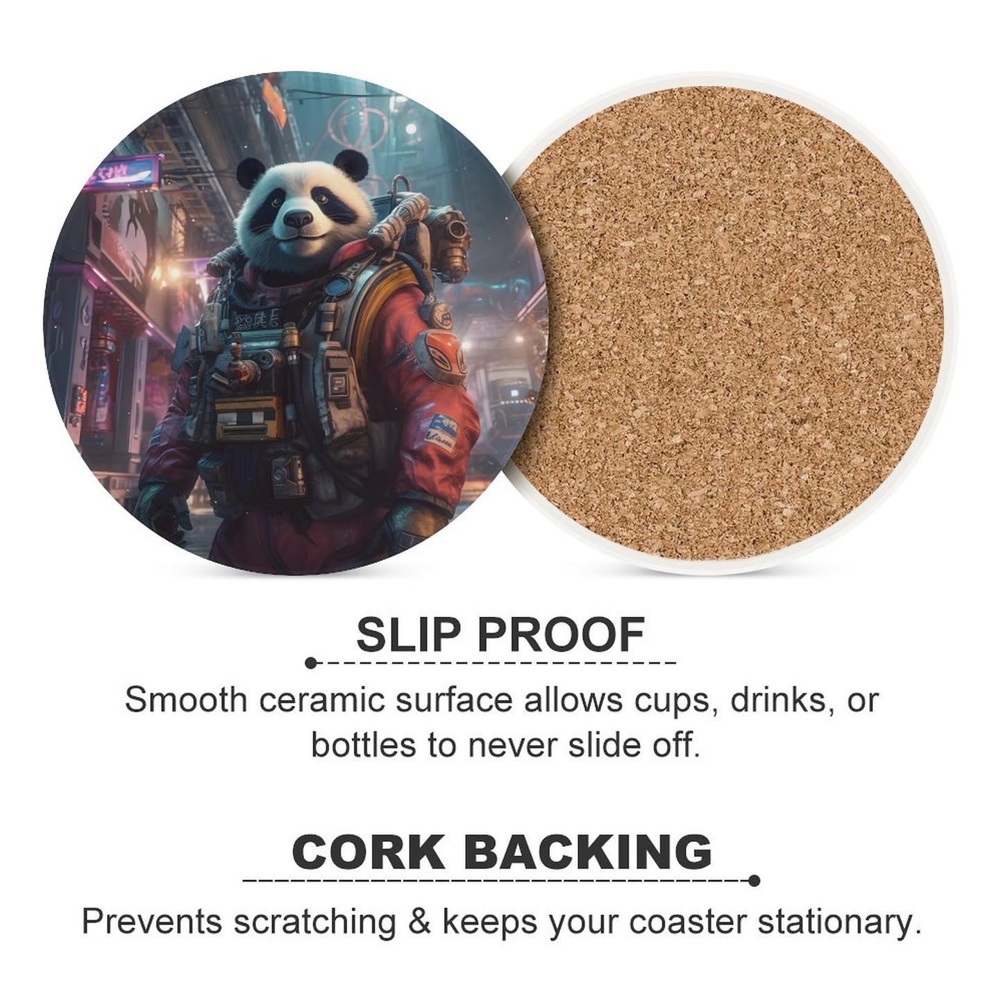 Ceramic Coasters (Round) SolarLab_a_Panda_astronaut_walk_on_the_space_rocket_Cyberpunk_f_7ebe1c4d-9ec7-4909-bd5d-cab48a4a3fa7 normal-online-PERSONAL DESIGN