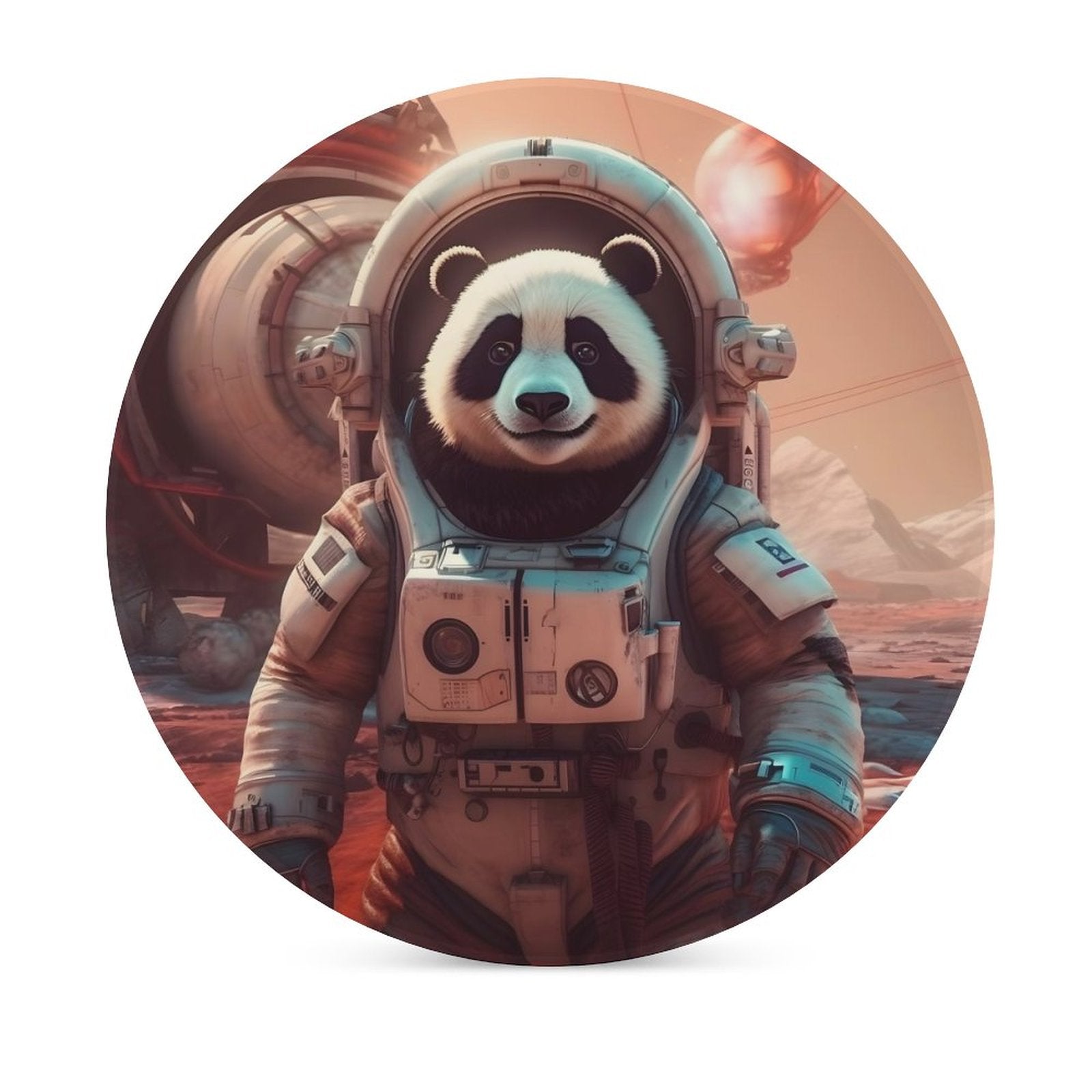 Ceramic Coasters (Round) SolarLab_a_Panda_astronaut_walk_on_the_Mars_starship_Cyberpunk__817d9ed4-a444-4a2e-9755-363c1bf53d11 normal-online-PERSONAL DESIGN