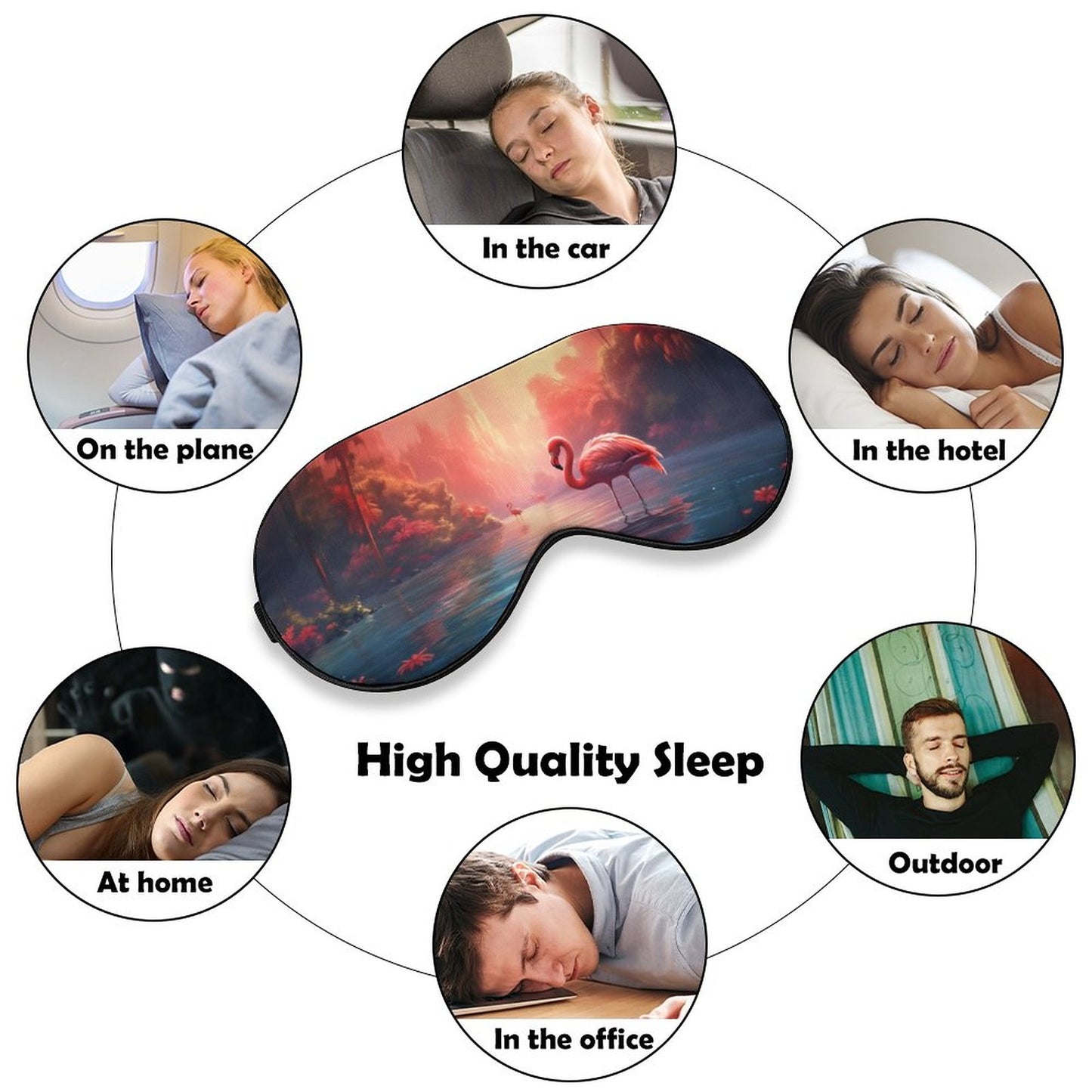 Sleep Mask Flamingos HSM01A010 normal-online-PERSONAL DESIGN