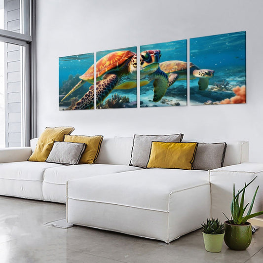 4 Panel Hanging Posters Vertical SolarLab_Sea_turtles_tropical_sea_island_sunlight_hyper-detail__f51f3df4-db17-400d-8a6f-7664e53448e9 normal-online-PERSONAL DESIGN