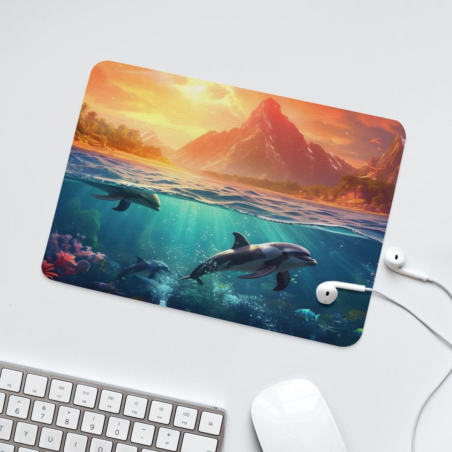 Leather Mouse Pad Dolphins, 1 Size, DA05B01 - iTopMax