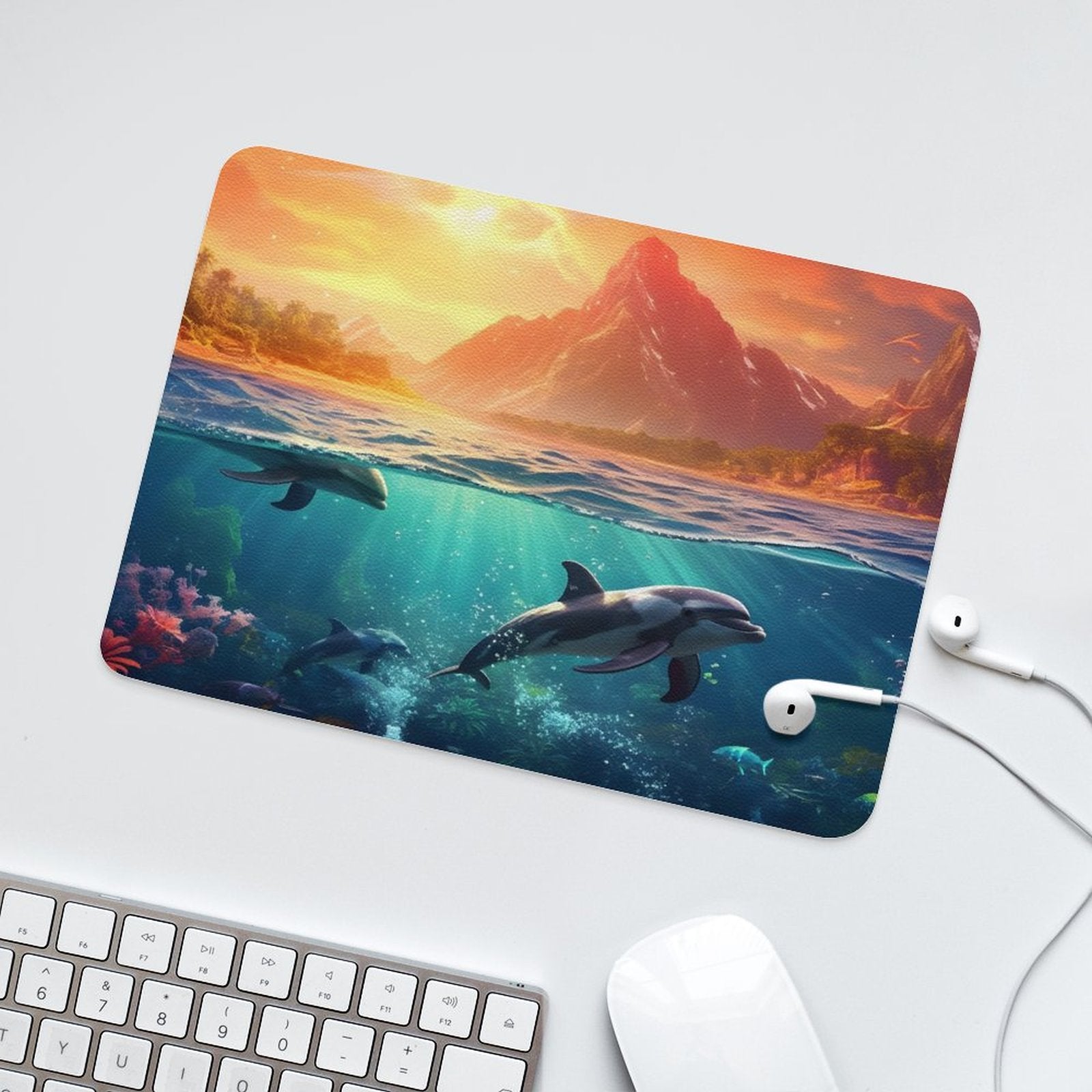 Leather Mouse Pad Dolphins, 1 Size, DA05B01 - iTopMax