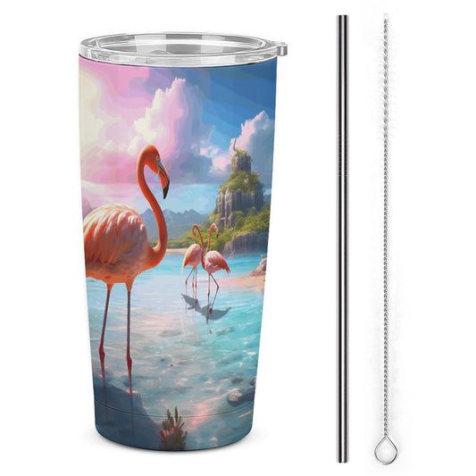 Full Width Printed Car Cup SolarLab_flamingos_tropical_sea_island_sunlight_fantasy_stock_i_6888b8f7-66b6-444e-b436-c07baf8331d4 Style One Size normal-online-PERSONAL DESIGN