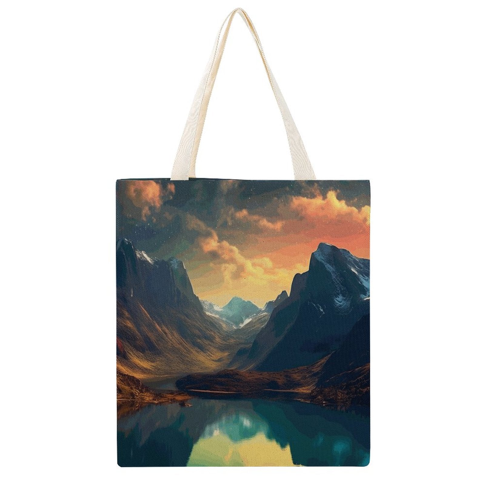 Canvas Tote Bag Double SolarLab_Norwegian_aurora_summer_mountains_forests_hyper-detail_b24d068a-fdf6-4546-a8c1-9a8ab663bddf Style-7 38×41cm normal-online-PERSONAL DESIGN
