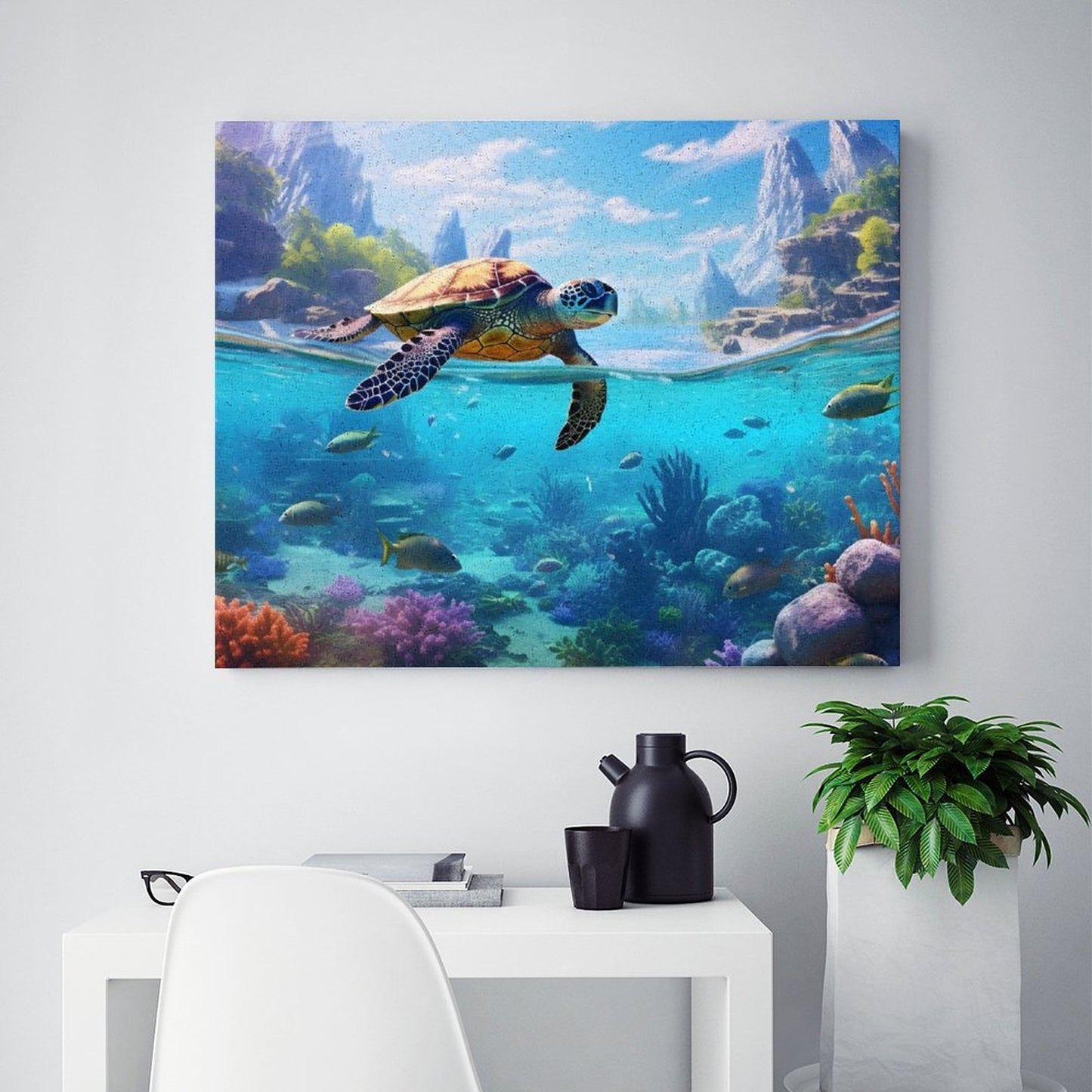 Paint by Number SolarLab_Sea_turtles_tropical_sea_island_sunlight_hyper-detail__65df3ce3-5f7c-49b3-937e-af866806c8be Style 20*16inch (50*40CM） normal-online-PERSONAL DESIGN