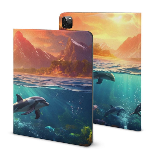 The Ipad Pen Slot Case SolarLab_Dolphins_tropical_sea_island_sunlight_fantasy_hyper-de_f2db25c8-82f5-45d9-9ff2-698e69821ae5 normal-online-PERSONAL DESIGN