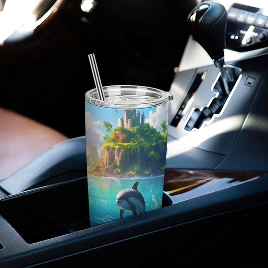 Car Cup Full Width Printed, Dolphins, CA01A03 - iTopMax
