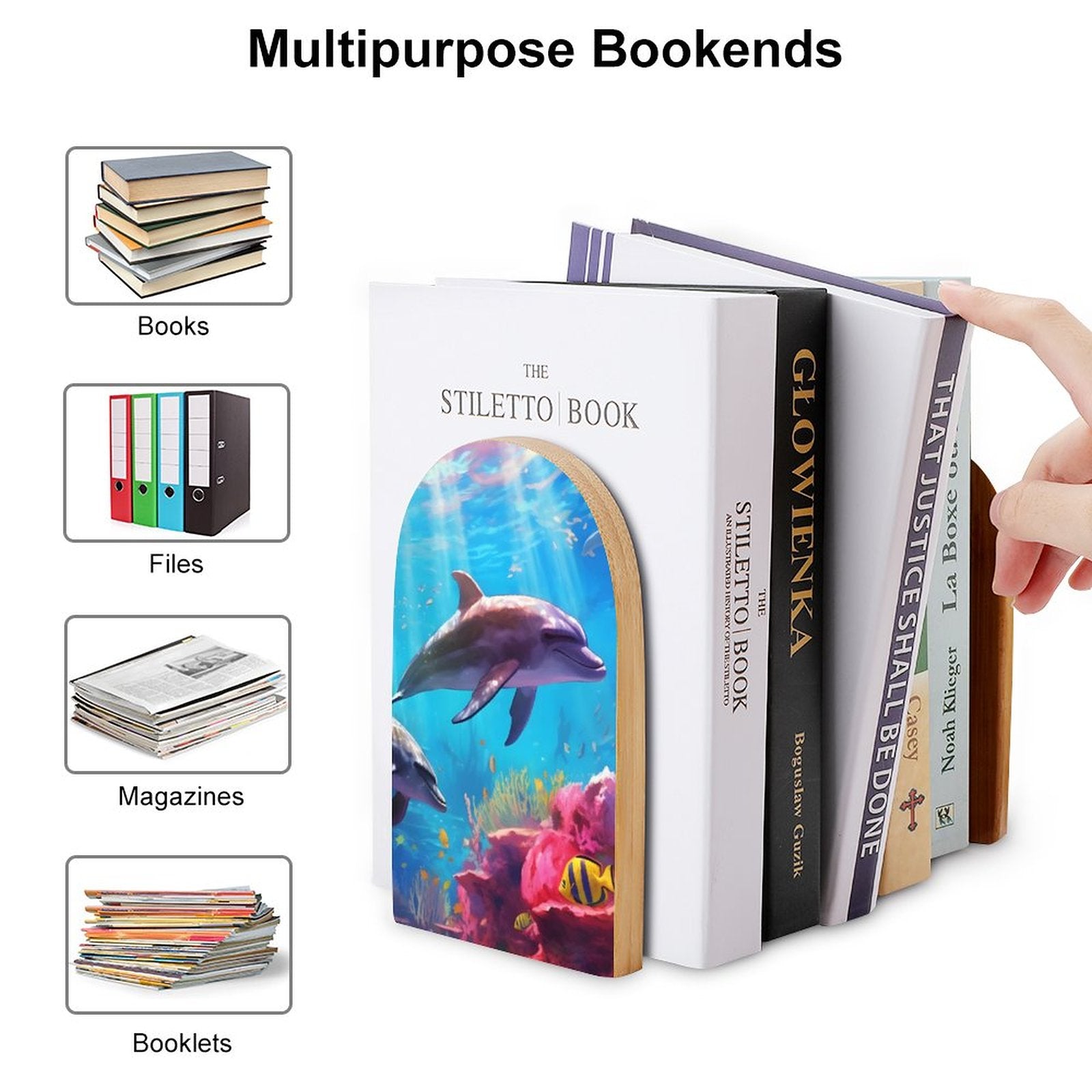 Bookends SolarLab_Dolphins_tropical_sea_hyper-detail_high_resolution_8k_655814c8-b7f8-4c4c-9763-de92d9ff2f5d_ Style-9 One Size normal-online-PERSONAL DESIGN