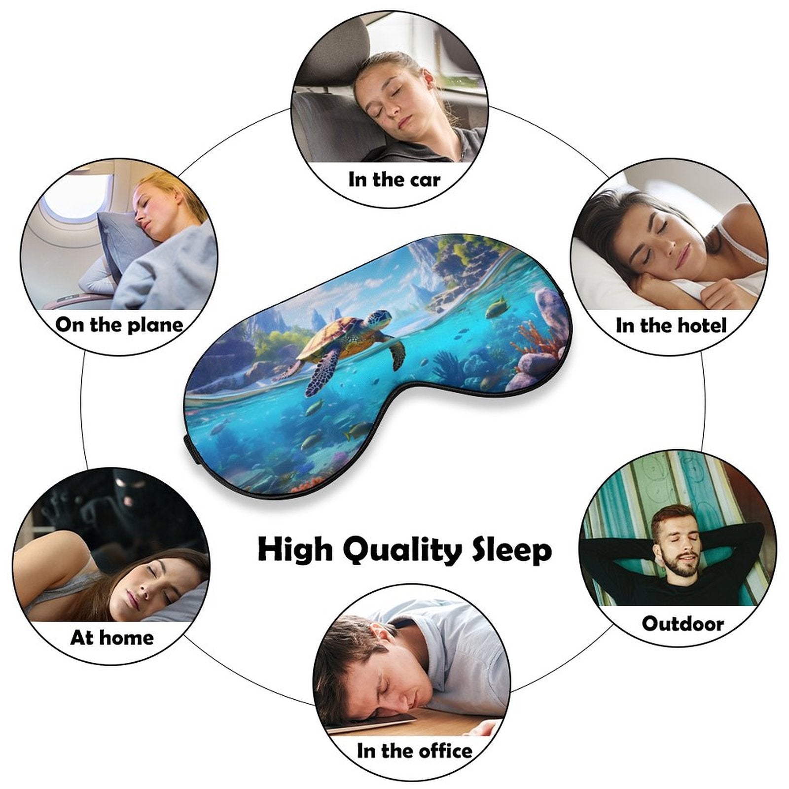 Sleep Mask Sea Turtles HSM01C004 normal-online-PERSONAL DESIGN