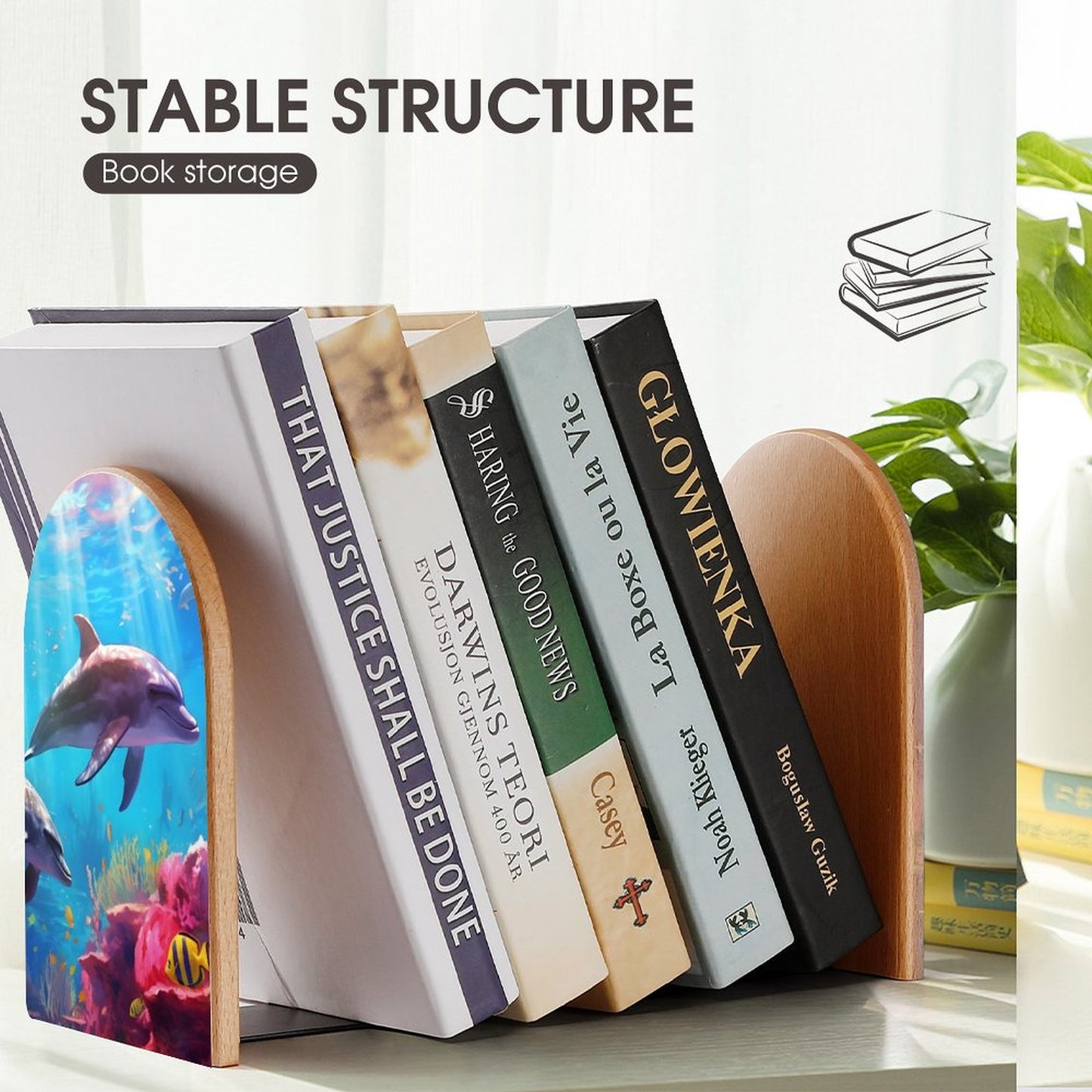 Bookends SolarLab_Dolphins_tropical_sea_hyper-detail_high_resolution_8k_655814c8-b7f8-4c4c-9763-de92d9ff2f5d_ Style-9 One Size normal-online-PERSONAL DESIGN