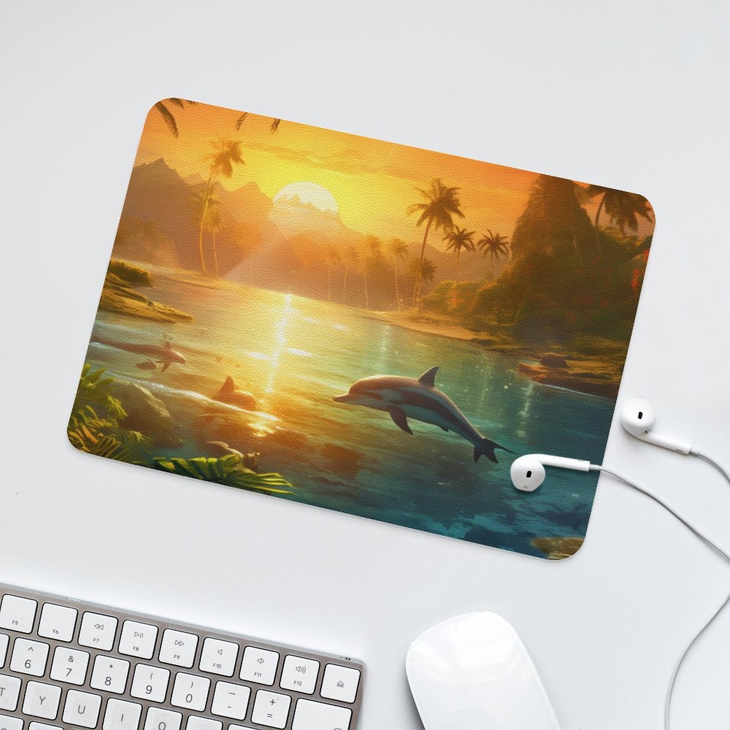Leather Mouse Pad Dolphins, 1 Size, DA05B04 - iTopMax
