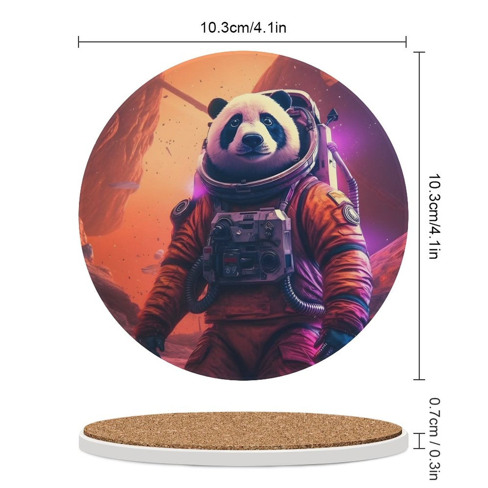 Ceramic Coasters (Round) SolarLab_a_Panda_astronaut_walk_on_the_Mars_spaceship_Cyberpunk_e2ab4124-d37f-4030-8cc7-141a47bbb18d normal-online-PERSONAL DESIGN