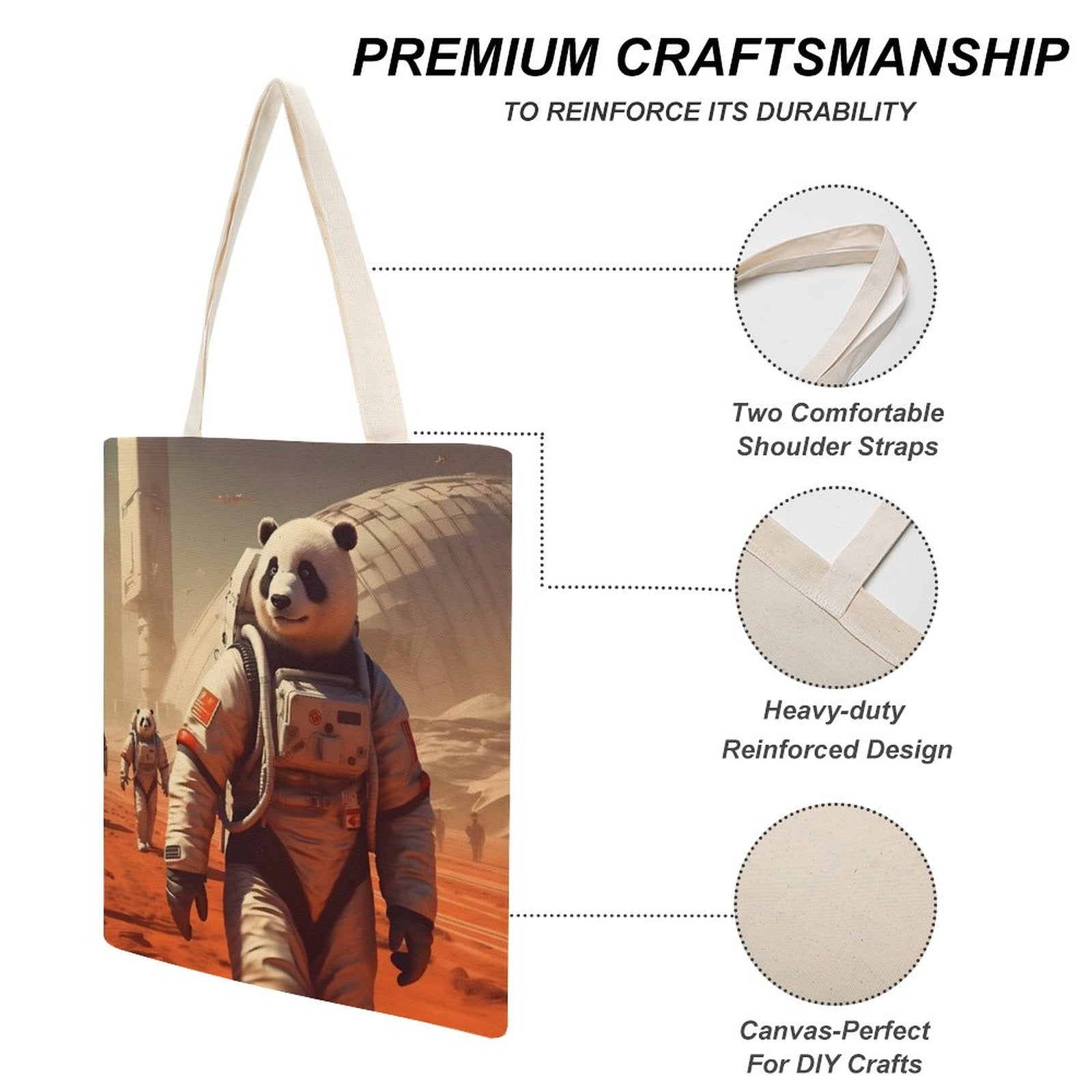 Canvas Tote Bag Double SolarLab_Pandas_astronaut_walk_on_the_Mars_starship_Cyberpunk_f_54a1f0e3-58cf-429e-ac81-c608447d471a Style-21 38×41cm normal-online-PERSONAL DESIGN
