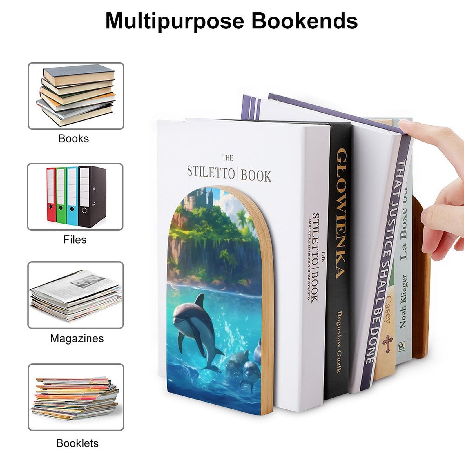 Bookends SolarLab_Dolphins_tropical_sea_island_sunlight_fantasy_stock_il_fcec8005-dae5-4c03-8fbd-f778649c18b4 Style-10 One Size normal-online-PERSONAL DESIGN