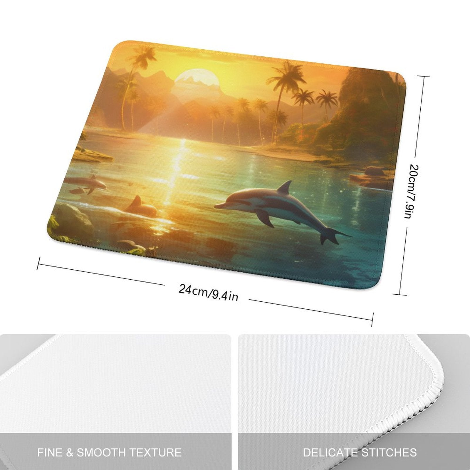 Mouse Pad SolarLab_Dolphins_tropical_sea_island_sunlight_fantasy_stock_il_a1e3c590-502d-47a3-b8a0-58084a7f2d16 normal-online-PERSONAL DESIGN