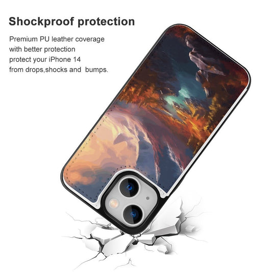 Mobile Phone Case for Apple IPhone 14 SolarLab_Norwegian_aurora_autumn_mountains_forestshyper-detail__c916b784-da0c-41a1-b3ad-0addfdd7b88e normal-online-PERSONAL DESIGN