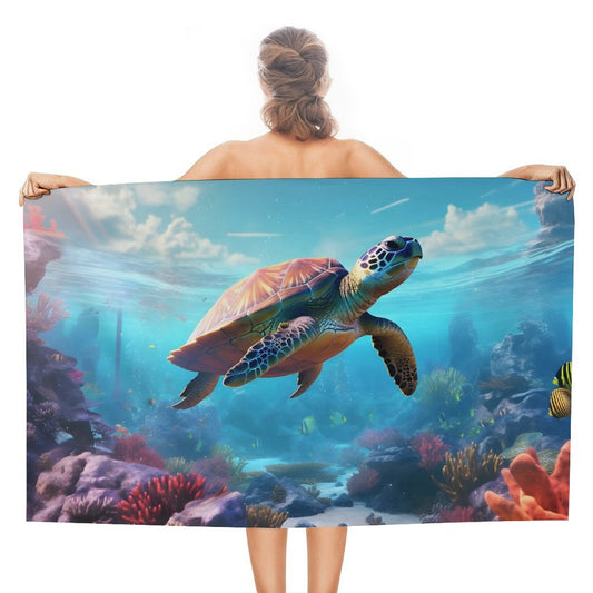 Beach Towel SolarLab_Sea_turtles_tropical_sea_island_sunlight_fantasy_stock_a8e2acd4-f704-46d7-956a-d919666d76ff Style One Size normal-online-PERSONAL DESIGN
