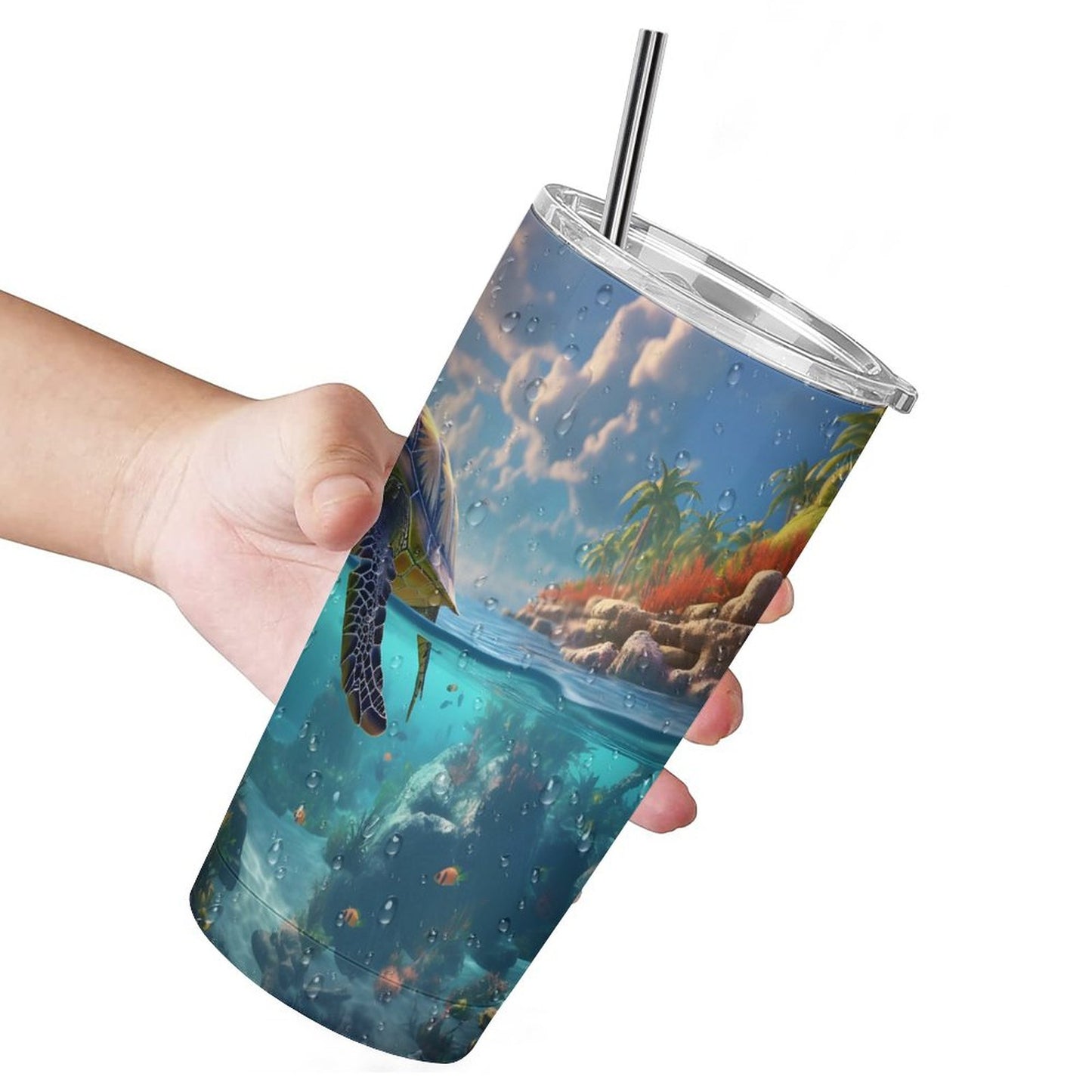 Car Cup Full Width Printed, Sea turtles, CA01A12 - iTopMax