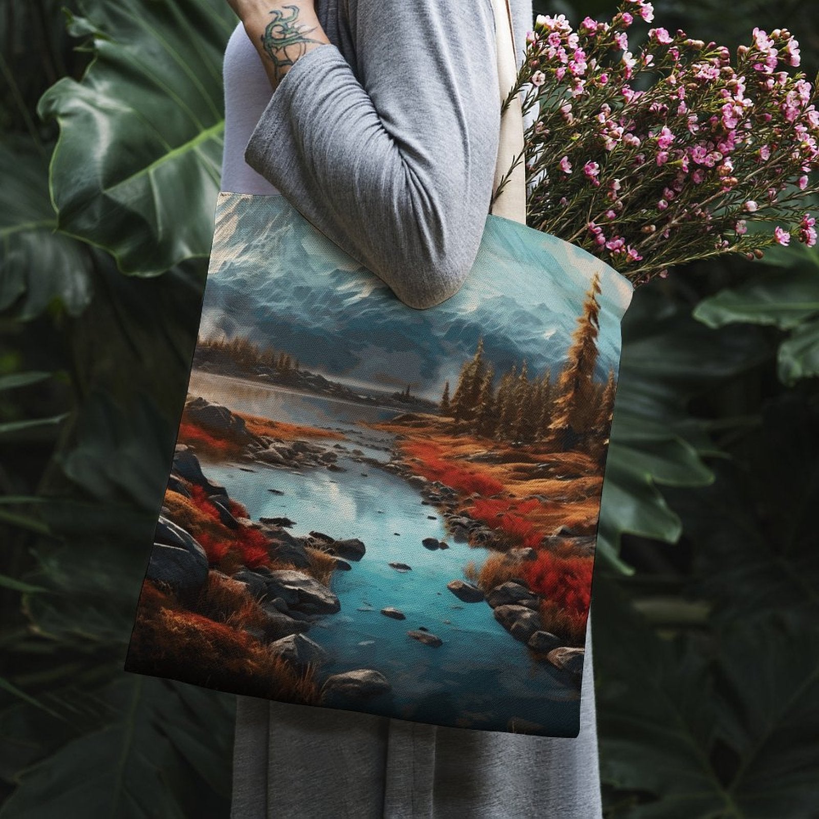 Canvas Tote Bag Double SolarLab_Norwegian_aurora_autumn_mountains_forests_lake_hyper-d_e2aa2e52-6a16-40cc-b676-99c207efe850 Style-10 38×41cm normal-online-PERSONAL DESIGN