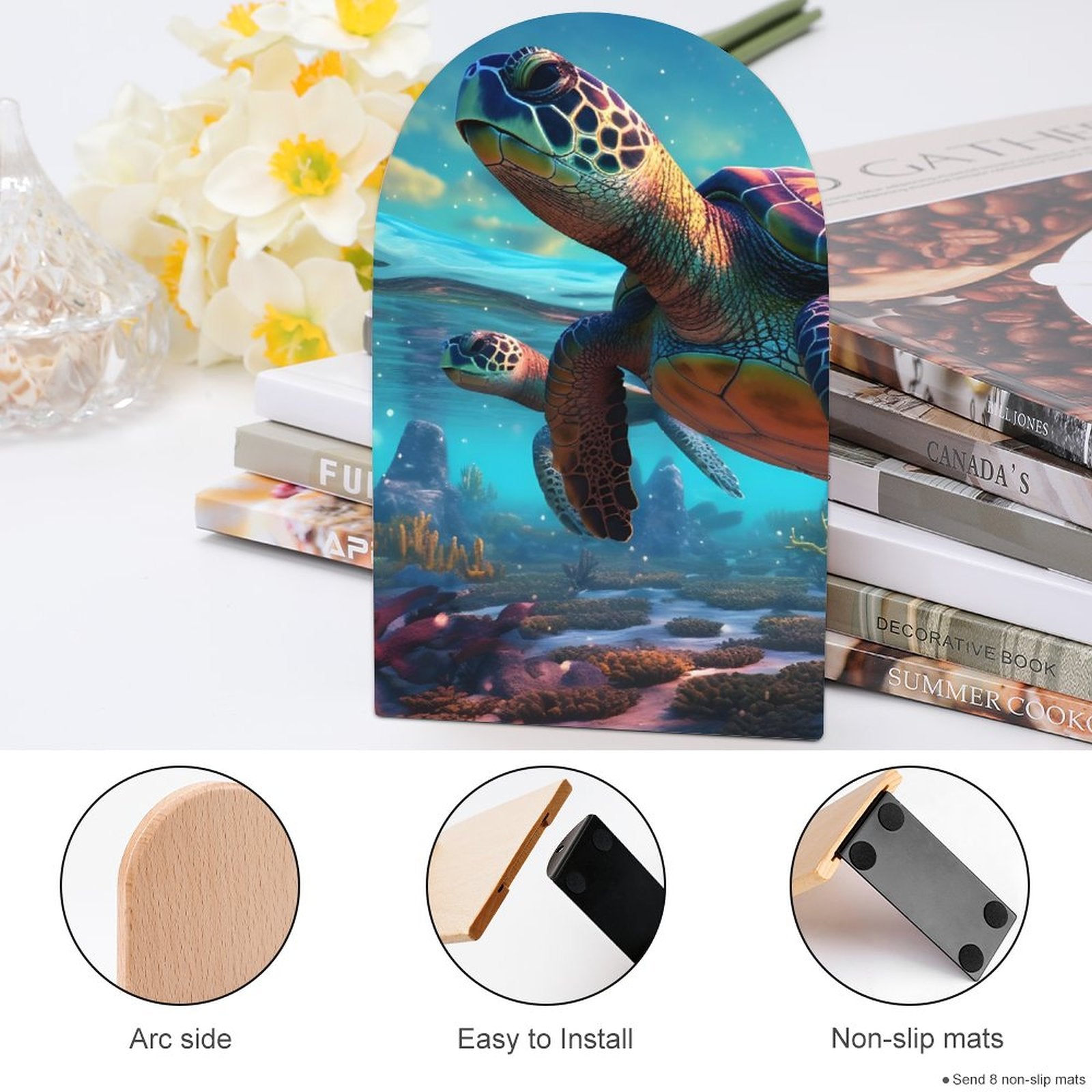 Bookends SolarLab_Sea_turtles_tropical_sea_island_sunlight_fantasy_art_d_8c17eb4f-0c33-48bc-80bd-25ce9d585c40 Style-16 One Size normal-online-PERSONAL DESIGN
