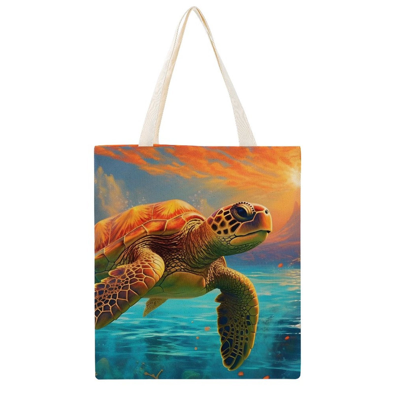 Canvas Tote Bag Double Side, Sea Turtles, B001A003 - iTopMax