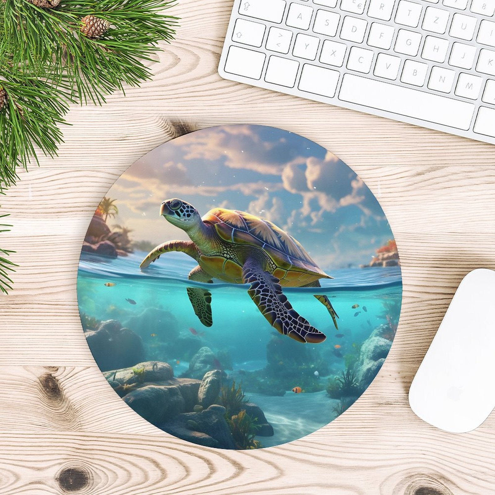 Mouse Pad SolarLab_Sea_turtles_tropical_sea_island_sunlight_hyper-detail__88c311a8-1508-4981-8598-3d2b7de2cfd0 Style-17 20*20cm normal-online-PERSONAL DESIGN