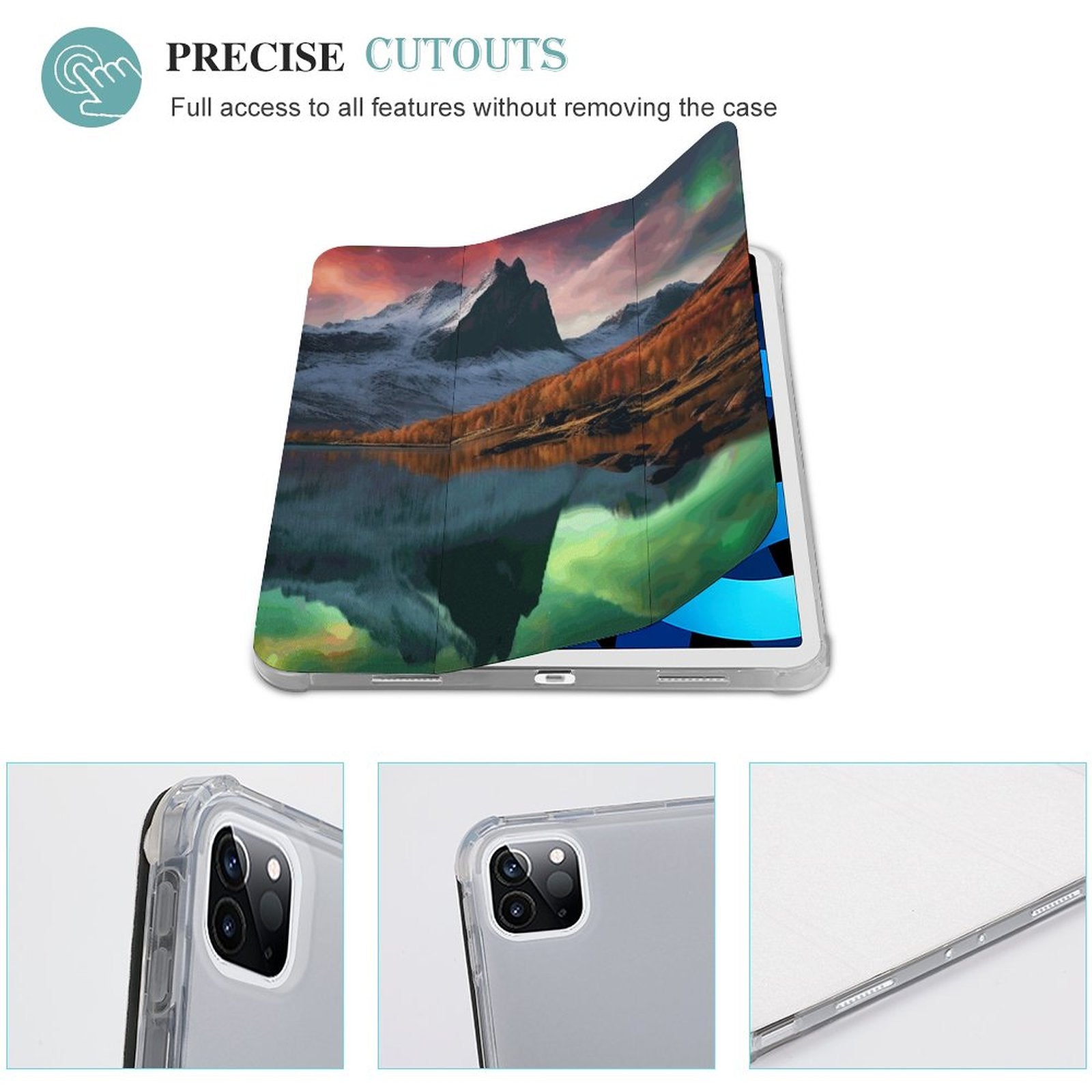 The Ipad Pen Slot Case SolarLab_Norwegian_aurora_autumn_mountains_forests_lake_hyper-d_fd6b31eb-d54c-4ac7-9098-1bd7b0c69e9a normal-online-PERSONAL DESIGN