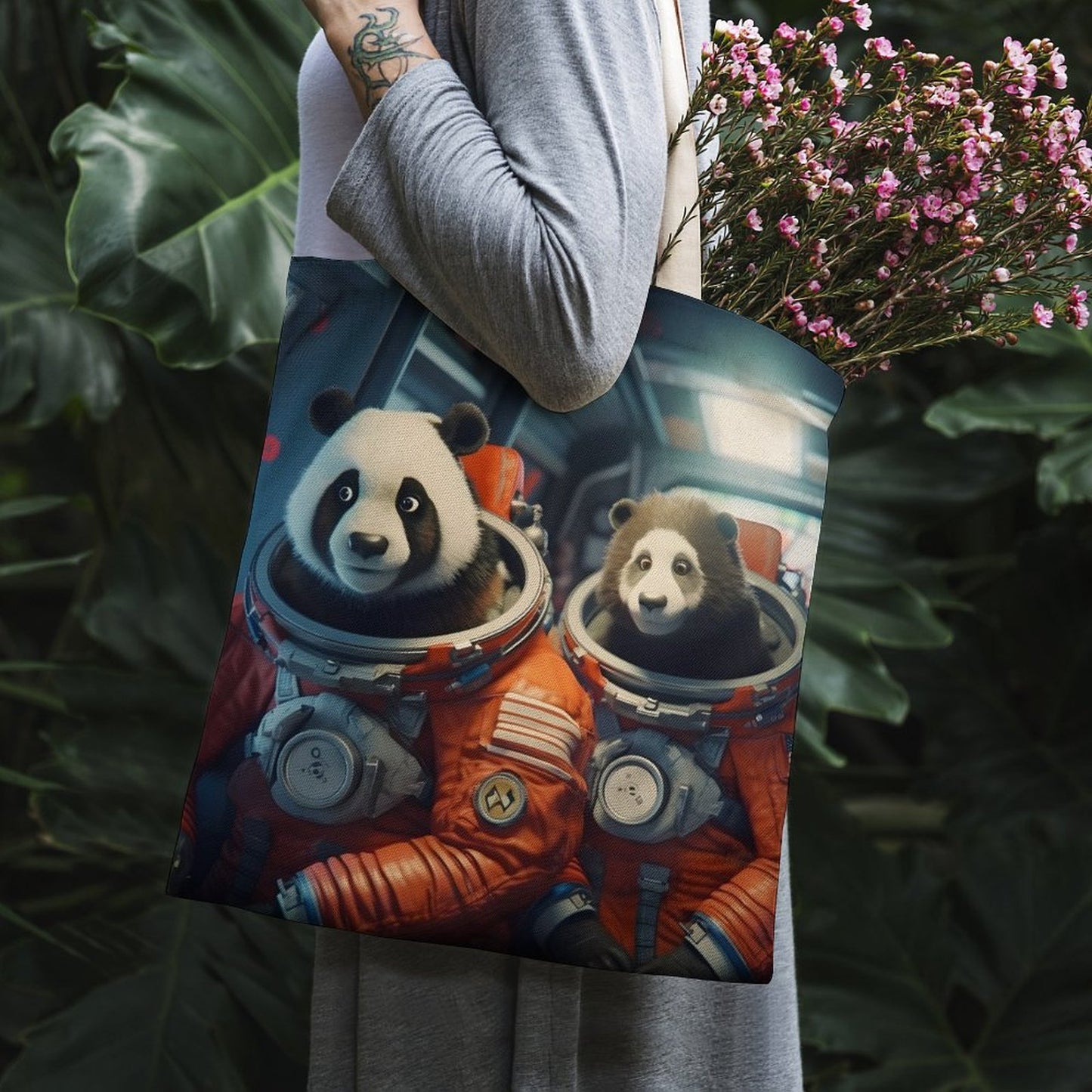 Canvas Tote Bag Double SolarLab_Two_panda_astronauts_piloted_a_spaceship_from_Earth_to_1dd4ce3c-d5ea-4c6f-9730-fdf7e33bd6d8 Style-19 38×41cm normal-online-PERSONAL DESIGN