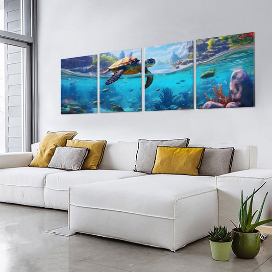 4 Panel Hanging Posters Vertical SolarLab_Sea_turtles_tropical_sea_island_sunlight_hyper-detail__65df3ce3-5f7c-49b3-937e-af866806c8be normal-online-PERSONAL DESIGN