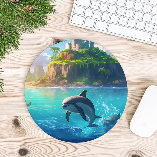 Mouse Pad SolarLab_Dolphins_tropical_sea_island_sunlight_fantasy_stock_il_fcec8005-dae5-4c03-8fbd-f778649c18b4 Style-10 20*20cm normal-online-PERSONAL DESIGN