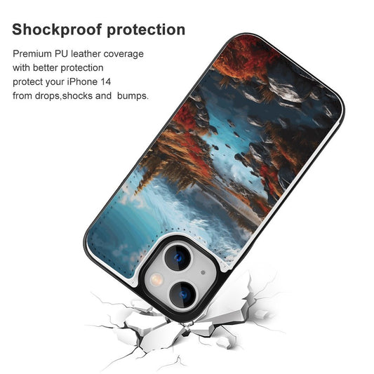Mobile Phone Case for Apple IPhone 14 SolarLab_Norwegian_aurora_autumn_mountains_forests_lake_hyper-d_e2aa2e52-6a16-40cc-b676-99c207efe850 normal-online-PERSONAL DESIGN