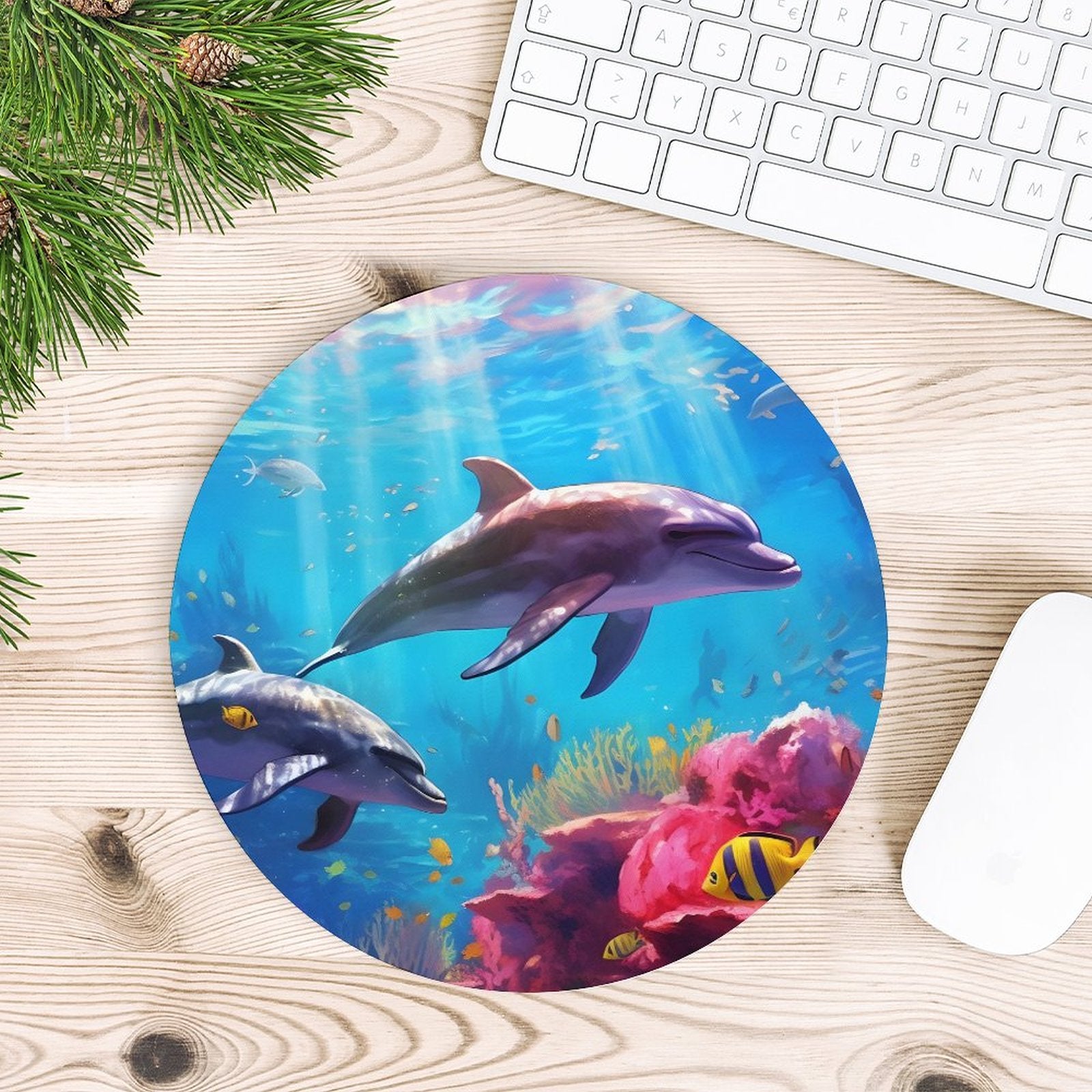 Mouse Pad SolarLab_Dolphins_tropical_sea_hyper-detail_high_resolution_8k_655814c8-b7f8-4c4c-9763-de92d9ff2f5d_ Style-9 20*20cm normal-online-PERSONAL DESIGN