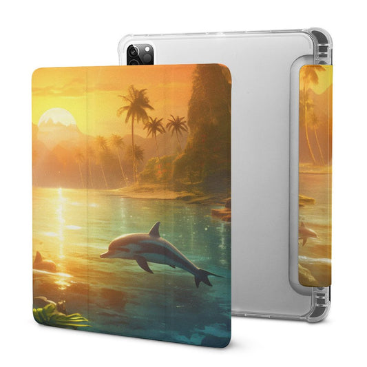 The Ipad Pen Slot Case SolarLab_Dolphins_tropical_sea_island_sunlight_fantasy_stock_il_a1e3c590-502d-47a3-b8a0-58084a7f2d16 normal-online-PERSONAL DESIGN