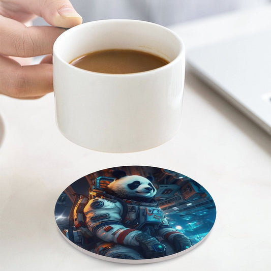 Ceramic Coasters (Round) SolarLab_a_Panda_astronaut_walk_on_the_space_rocket_Cyberpunk_f_934c4566-c7bf-4d90-afa5-149387b17027 normal-online-PERSONAL DESIGN