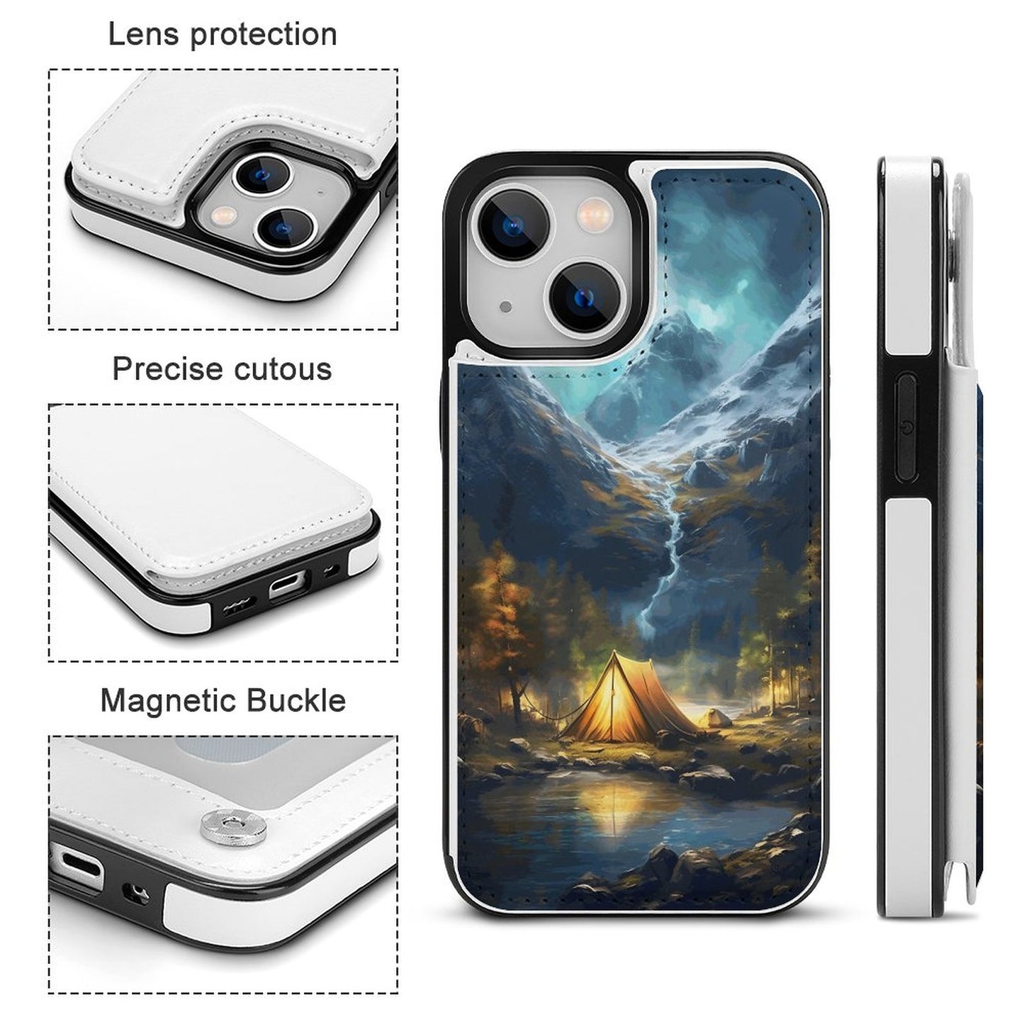 Mobile Phone Case for Apple IPhone 14 SolarLab_Norwegian_aurora_spring_mountains_forests_rivers_tents_5c5c73a4-6532-4372-b600-531d14aaeff3 normal-online-PERSONAL DESIGN