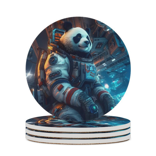 Ceramic Coasters (Round) SolarLab_a_Panda_astronaut_walk_on_the_space_rocket_Cyberpunk_f_934c4566-c7bf-4d90-afa5-149387b17027 normal-online-PERSONAL DESIGN
