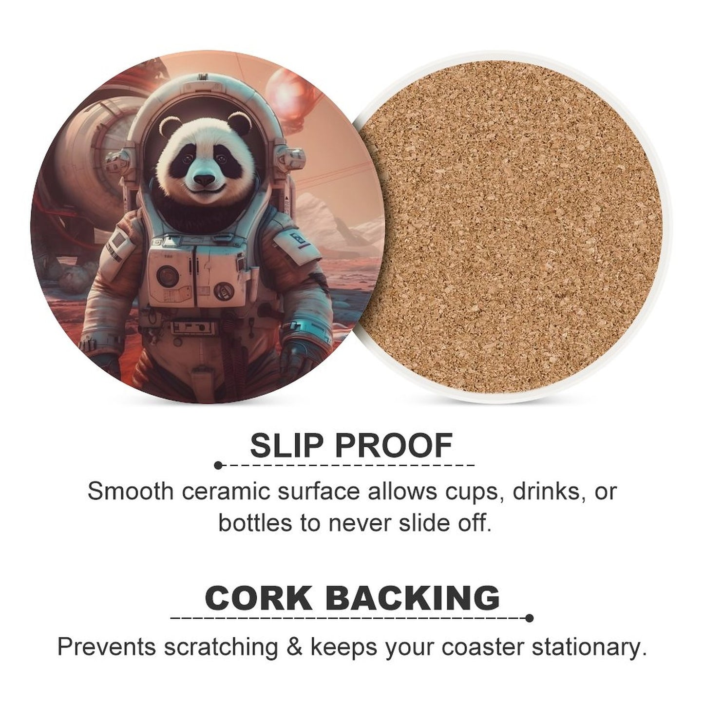 Ceramic Coasters (Round) SolarLab_a_Panda_astronaut_walk_on_the_Mars_starship_Cyberpunk__817d9ed4-a444-4a2e-9755-363c1bf53d11 normal-online-PERSONAL DESIGN