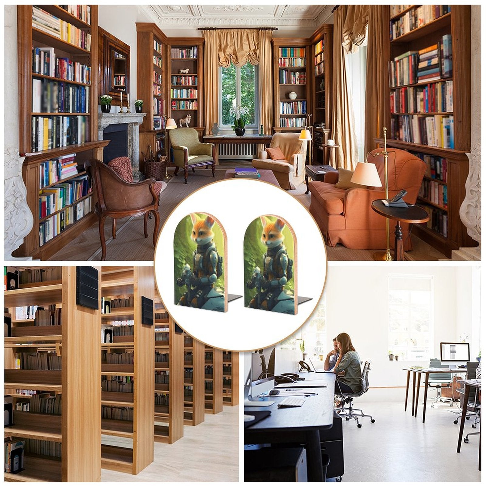 Bookends SolarLab_French_fairy_tale_The_little_prince_wearing_a_helmet_c_45208523-f9fc-4df7-b9be-c1427d4e89ff Style-3 One Size normal-online-PERSONAL DESIGN